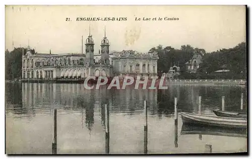 Cartes postales Enghien les Bains le Lac et le Casino