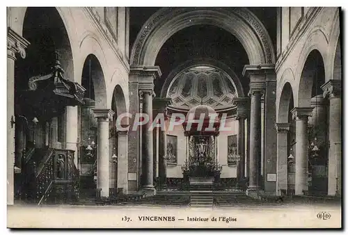 Cartes postales Vincennes Interieur de l&#39Eglise