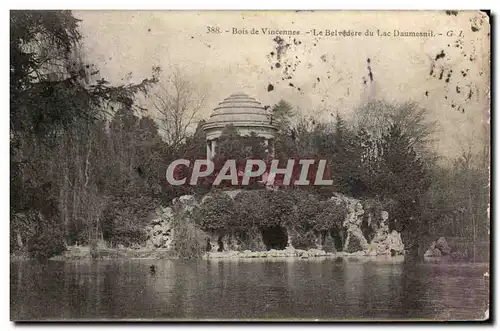 Cartes postales Bois de Vincennes Le Belvedere du Lac Daumesnil