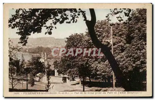 Cartes postales Villeneuve St Georges Vue de la Seine prise du parc de l&#39asile Beuregard