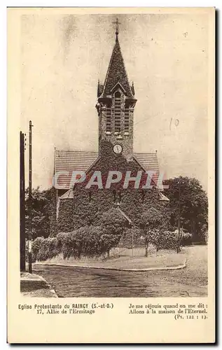 Ansichtskarte AK Eglise Protestante du Raincy Allee de l&#39Ermitage