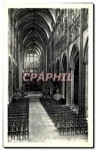 Cartes postales Abbaye De Saint Denis Interieur De L&#39Eglise LA Nef Et Le Chceur