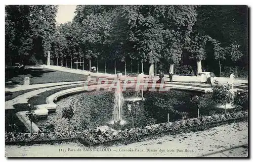 Cartes postales Parc De Saint Cloud Grandes Eaux Bassin des trois bouillons