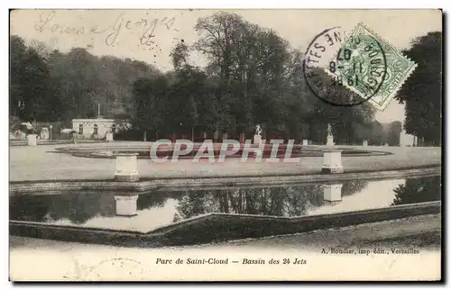 Cartes postales Parc De Saint Cloud Bassin Des 24 jets