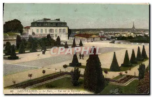 Ansichtskarte AK Saint Cloud Le Parc Vue Sur La Terrasse Tour Eiffel