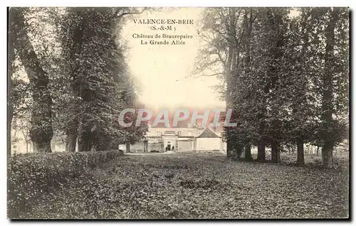 Ansichtskarte AK Valence En Brie Chateau de Beaurepaire La Grande Allee