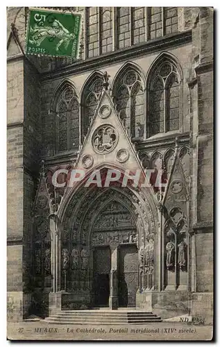 Cartes postales Meaux La Cathedrale Portail meridinal