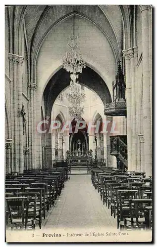 Cartes postales Provins Interieur de I&#39Eglise Sainte Croix