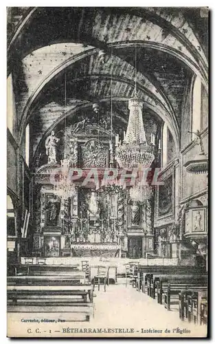 Cartes postales Les Betharram Lestelle Intetiear de l&#39Eglise