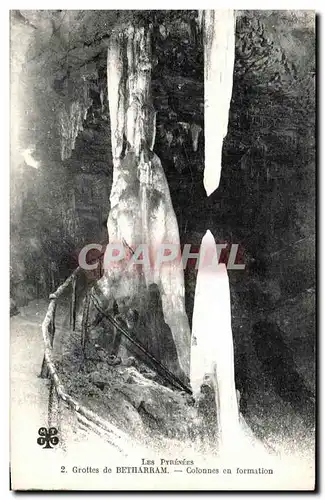 Cartes postales Les Pyrenees Grottes de Betharram Colonnes en fORMATION