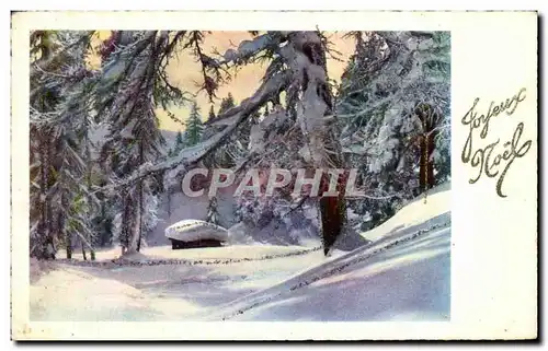 Cartes postales Fantaisie Joyeux Noel Neige
