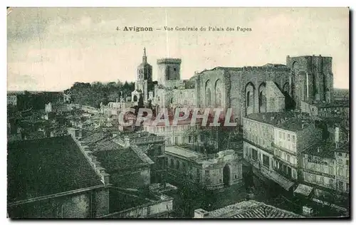 Ansichtskarte AK Avignon Vue Generale De Palais Des Papes