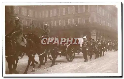 Ansichtskarte AK Funerailles Du Marechal Foch Mans Devant La Statue De Jeanne D&#39Arc mars 1929 Militaria