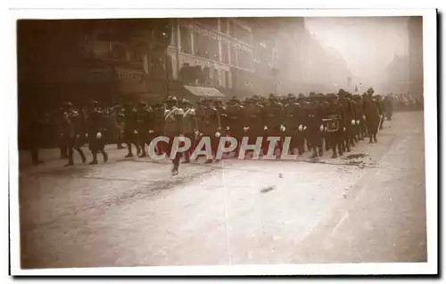 Cartes postales Funerailles Du Marechal Foch Mans Mars 1929 Bersagliers Militaria