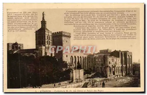 Cartes postales Avignon Cathedrale des Doms et Palais des Papes