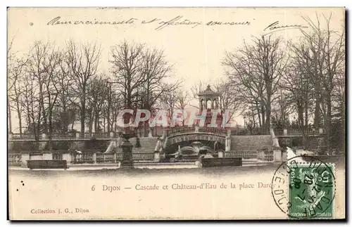 Ansichtskarte AK Dijon Cascade et Chateau d&#39Eau de la Place Darcy