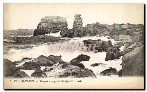 Cartes postales Ploumanachh Tempete a la Point de Squevel