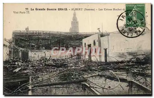 Cartes postales La Grande Guerre Albert Les Usines Rochet Militaria