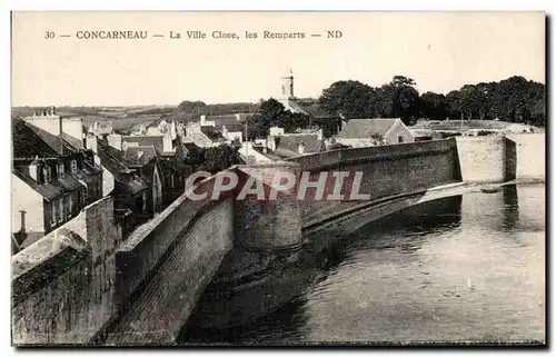 Ansichtskarte AK Concarneau la ville close les Remparts