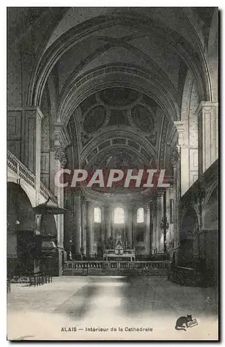 Cartes postales Alais Interieur de la Cathedrale