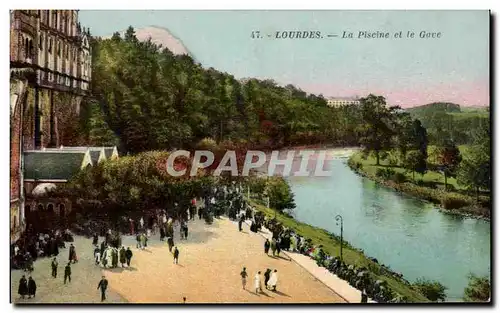 Cartes postales Lourdes La Piscine Et Le Gave