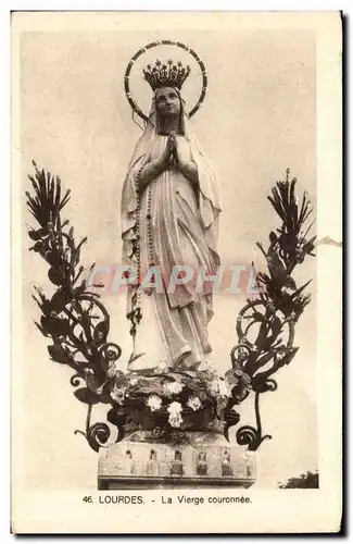 Cartes postales Lourdes La Vierge couronnee