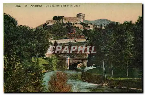 Cartes postales Lourdes Le Chateau Fort et le Gave