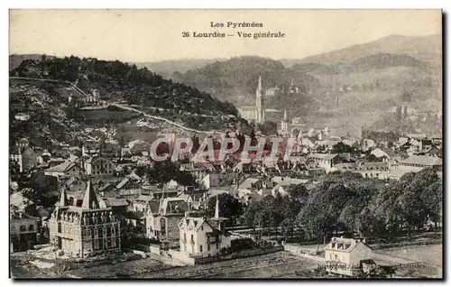 Cartes postales Les Pyrenees Lourdes Vue generale