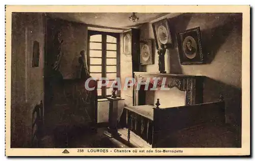 Cartes postales Lourdes Chambre ou est nee Ste Bernadette