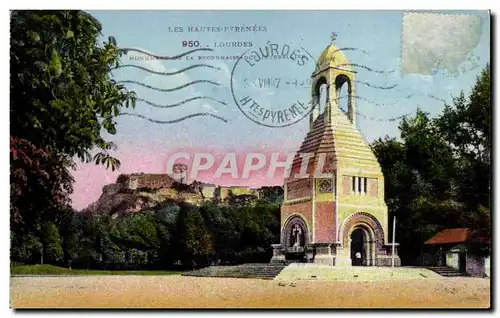 Cartes postales Lourdes Monument de la Reconnaissance interallie