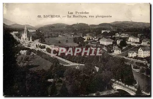 Ansichtskarte AK Lourdes La Basilique Vue Plongeante