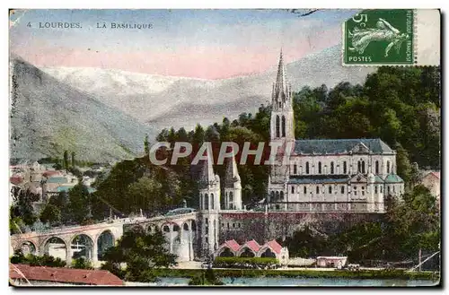 Cartes postales Lourdes La Basilique