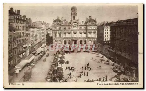 Cartes postales Lyon Place des Terreaux Vue D&#39ensemble