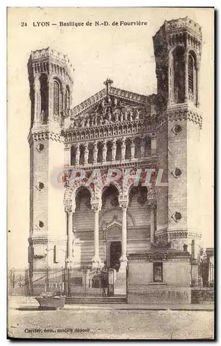 Cartes postales Lyon Basilique de De Fourviere