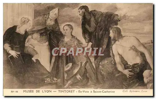 Ansichtskarte AK Lyon Musee De Tintoret Ex Voto Sainte Catherine