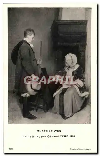 Cartes postales Musee De Lyon La Lettre par Gerard Terburg