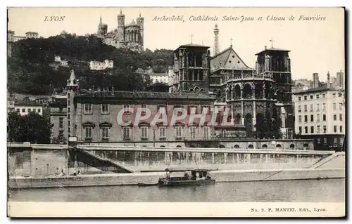 Ansichtskarte AK Lyon Archeveche Cathedrale Saint Jean Et Coteau