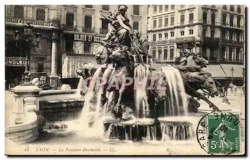 Ansichtskarte AK Lyon La Fontaine Bartholdi