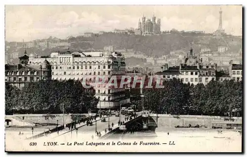 Ansichtskarte AK Lyon Le Pont Lafayette Et Le Coteau De Fourviere