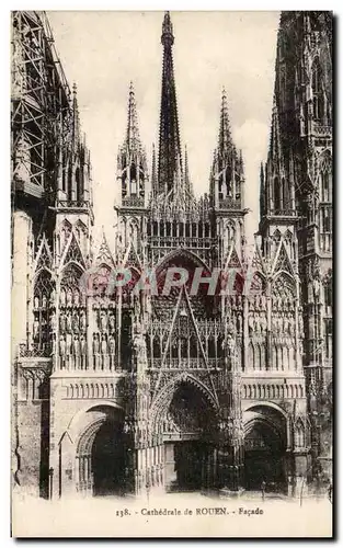 Cartes postales Cathedrale de Rouen Facade