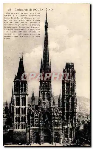 Cartes postales Rouen Cathedrale