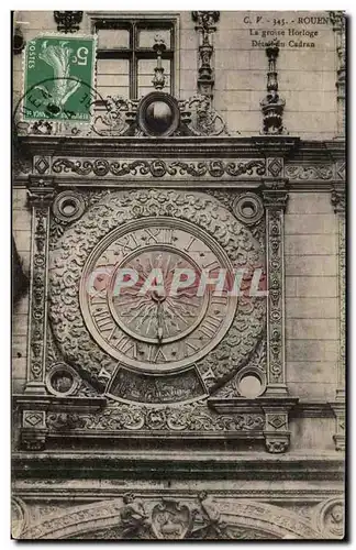 Cartes postales Rouen La Grosse Horloge Detail du Cadran