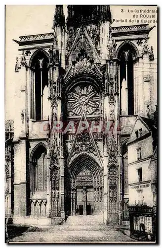 Cartes postales La Cathedrale de Rouen Portail de la Calende