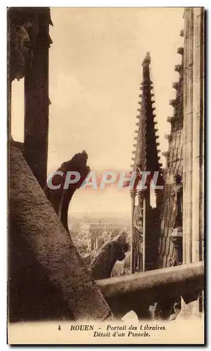 Cartes postales Rouen Portail des Libraires Detail d&#39un Pinacle