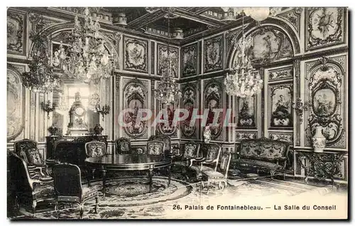 Ansichtskarte AK Fontainebleau Palais Salle du conseil