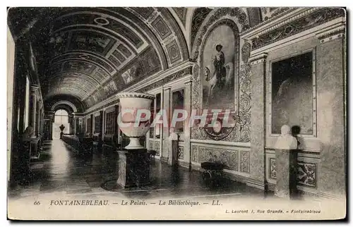 Cartes postales Fontainebleau Palais Bibliotheque