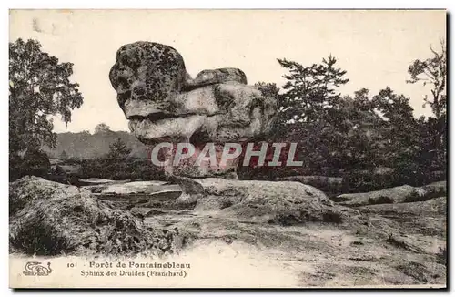 Cartes postales Fontainebleau Foret Sphinx des druides Franchard