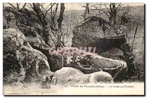 Cartes postales Fontainebleau La roche qui tremble