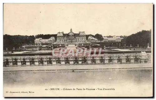 Cartes postales Melun Chateau de Vaux le Vicomte Vue d&#39Ensemble