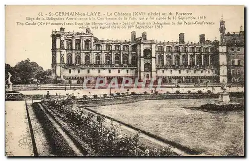 Cartes postales Saint Germain en laye Le chateau vu du Parterre Siege de la Delegation